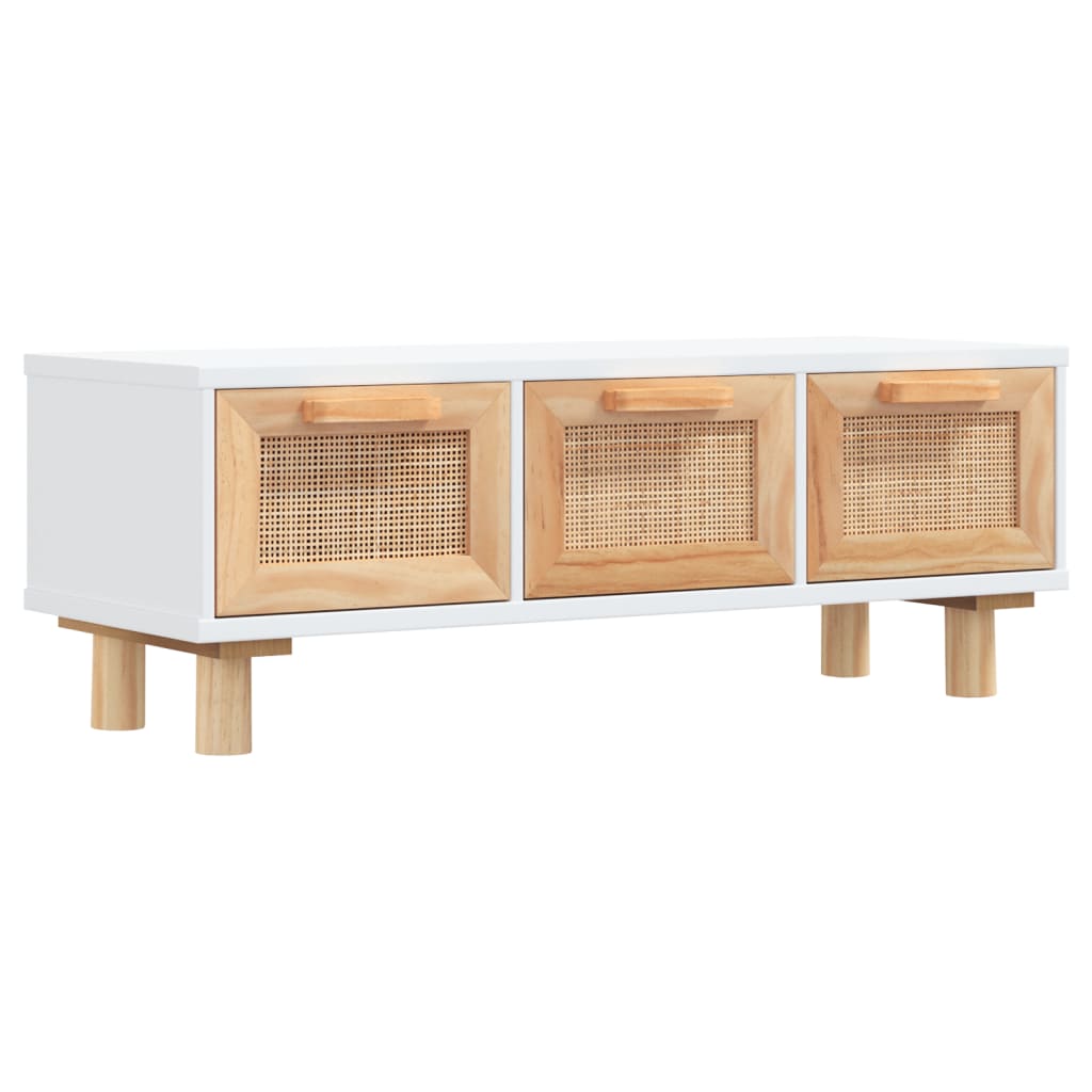 Mesa de centro Aomori 3 cajones blanco/natural 30x80x40 cm