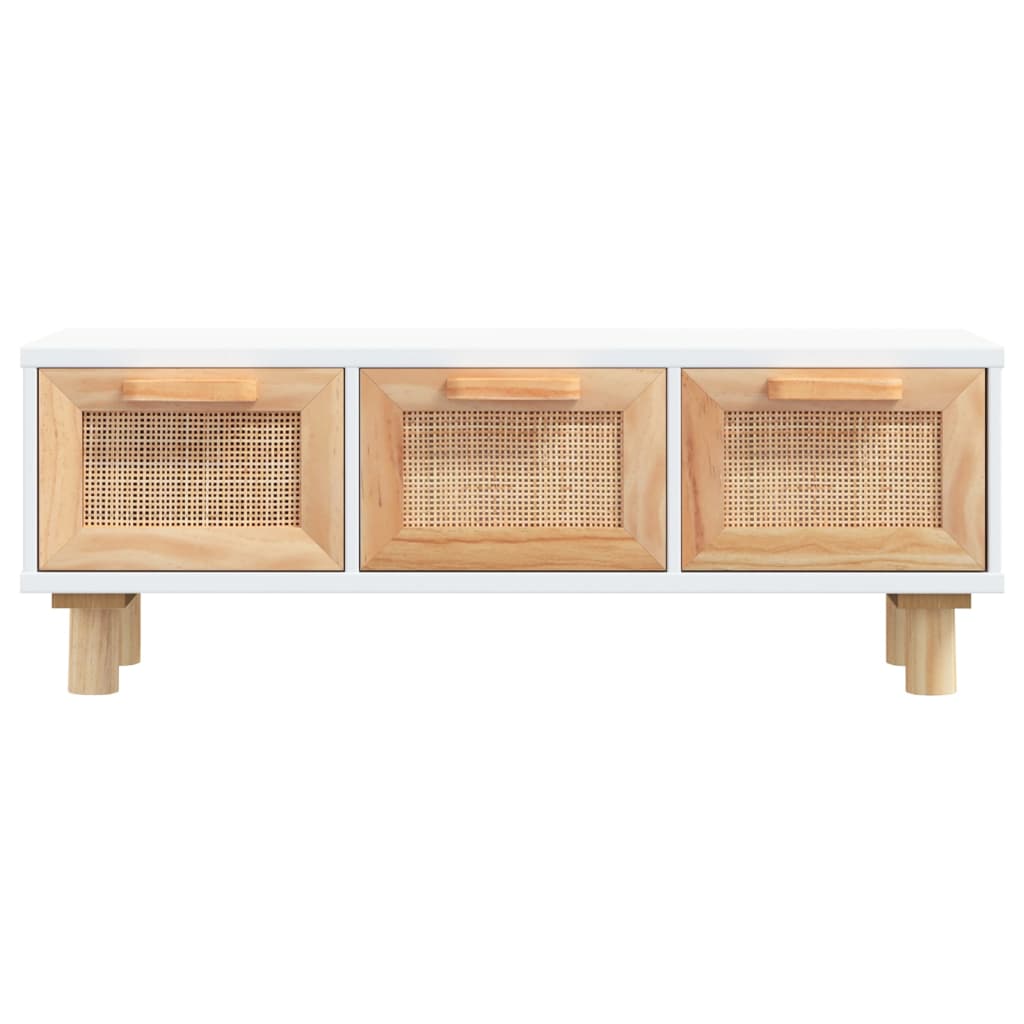 Mesa de centro Aomori 3 cajones blanco/natural 30x80x40 cm