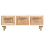 Mesa de centro Aomori 3 cajones blanco/natural 30x80x40 cm