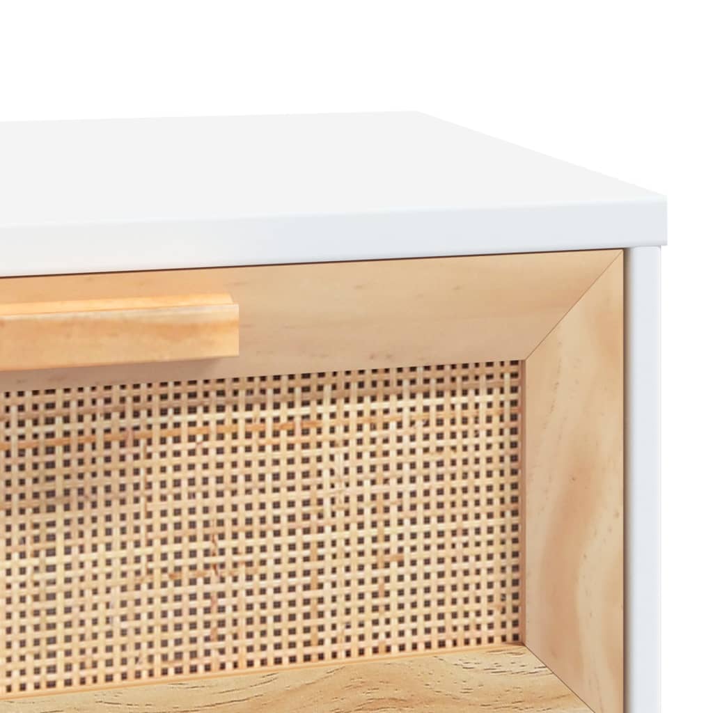 Mesa de centro Aomori 3 cajones blanco/natural 30x80x40 cm
