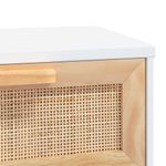 Mesa de centro Aomori 3 cajones blanco/natural 30x80x40 cm