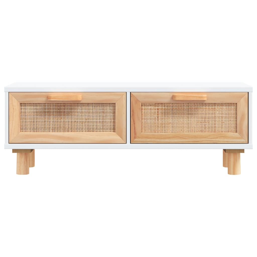 Mesa de centro Aomori 2 cajones blanco/natural 30x80x40 cm