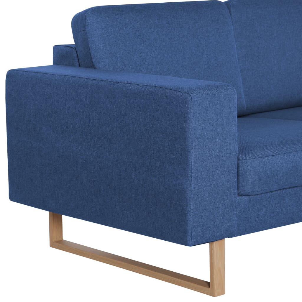 Sofá de 2 plazas Nara tapizado tela azul 75x156x82 cm