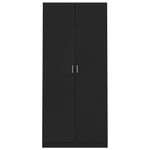 Armario Snow 2 puertas negro 200x90x52 cm