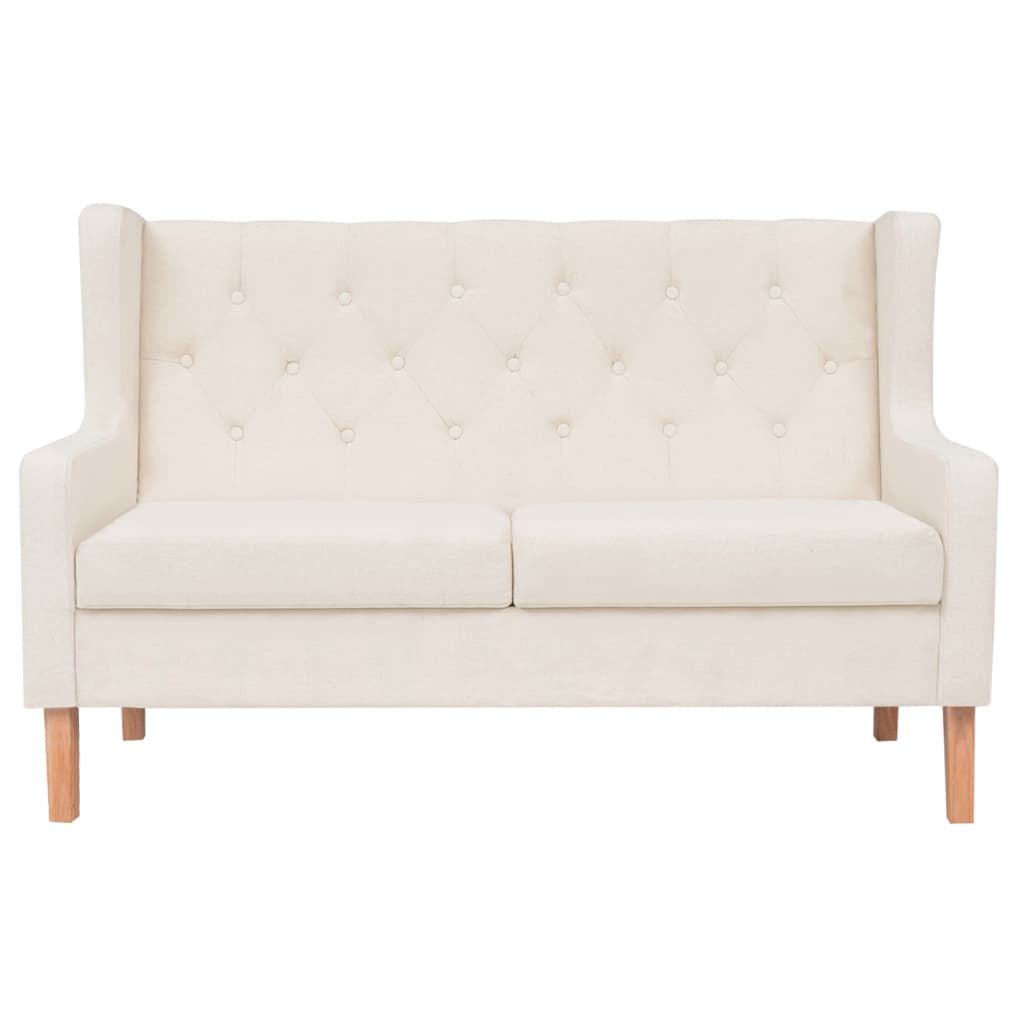 Conjunto de sofás Andrade 2 + 3 plazas crema