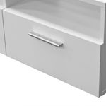 Mueble bajo de TV Donlai 2 puertas + 2 estantes blanco 36x95x36 cm