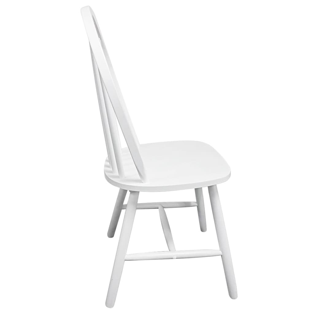 Pack de 2 sillas de comedor Calama madera de caucho blanco 94x46,5x52 cm