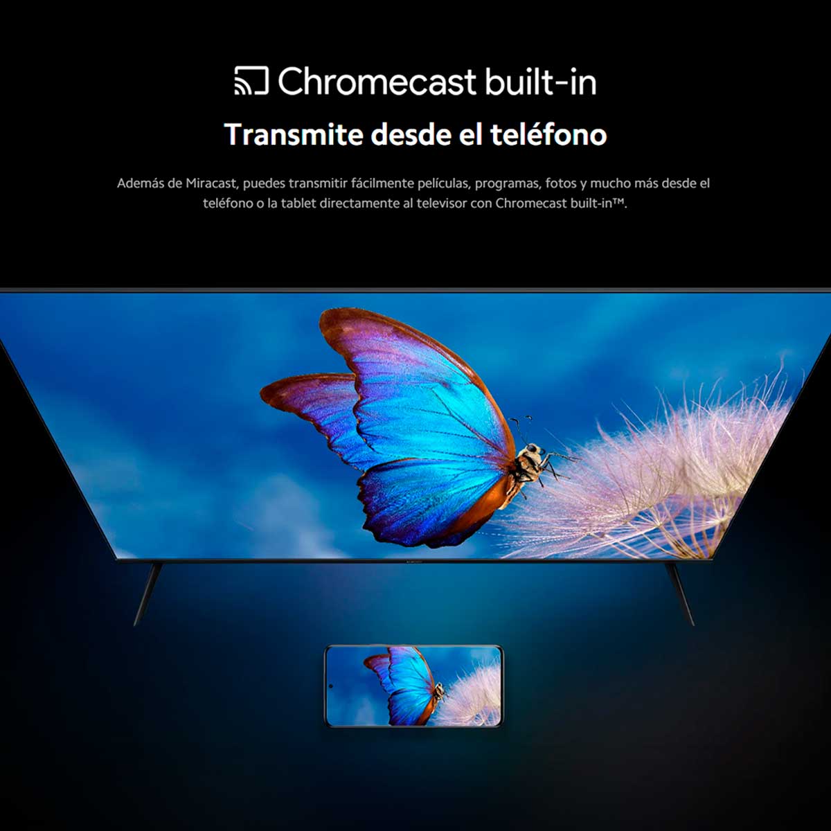 Televisor Smart TV Xiaomi Mi TV A 50 2025 4K UHD LED 50’’ Google TV F negro