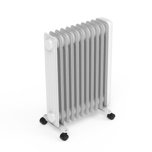 Radiador de aceite Universal Blue Matira 7025W 2500W 11 elementos 3 potencias blanco