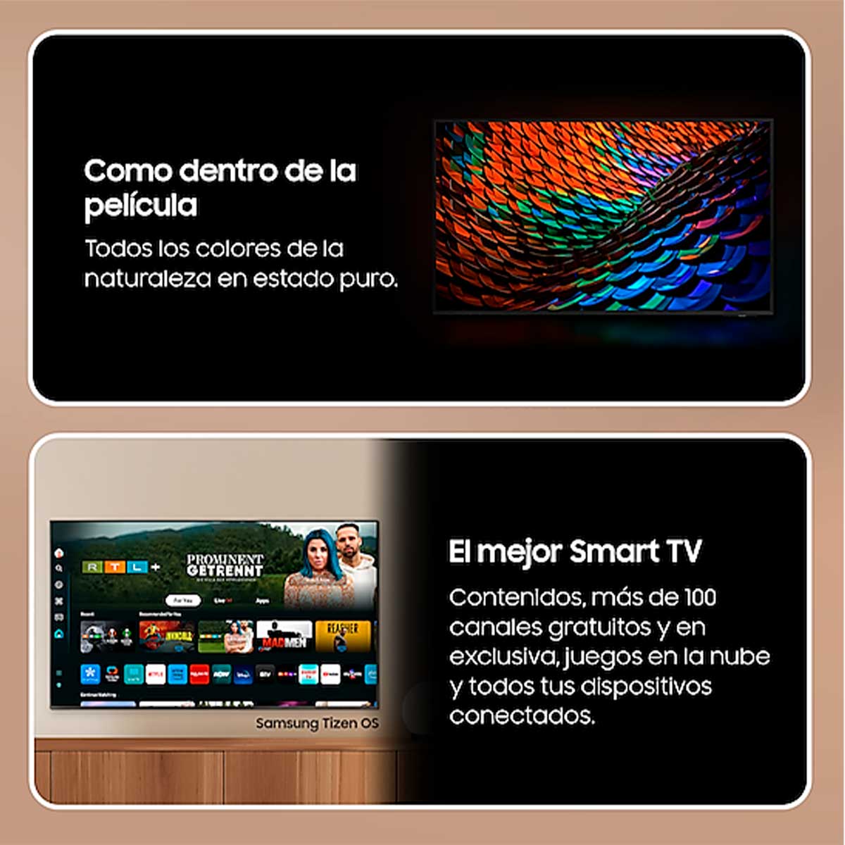 Televisor Smart TV Samsung TU50DU7105 4K UHD LED 50’’ Tizen G negro