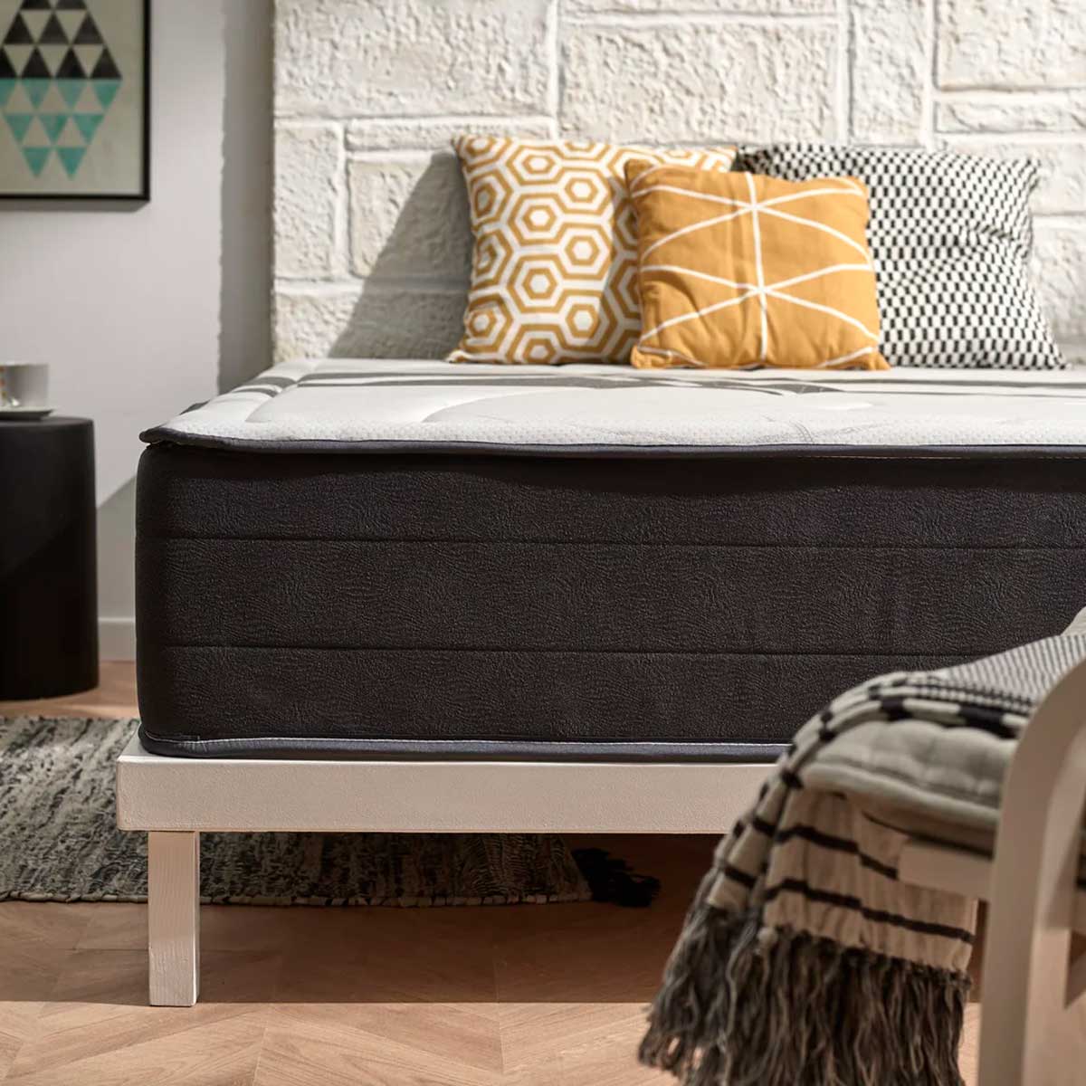 Colchón viscoelástico Luxury Memory Grafeno núcleo HR con visco Grafeno blanco 30 cm