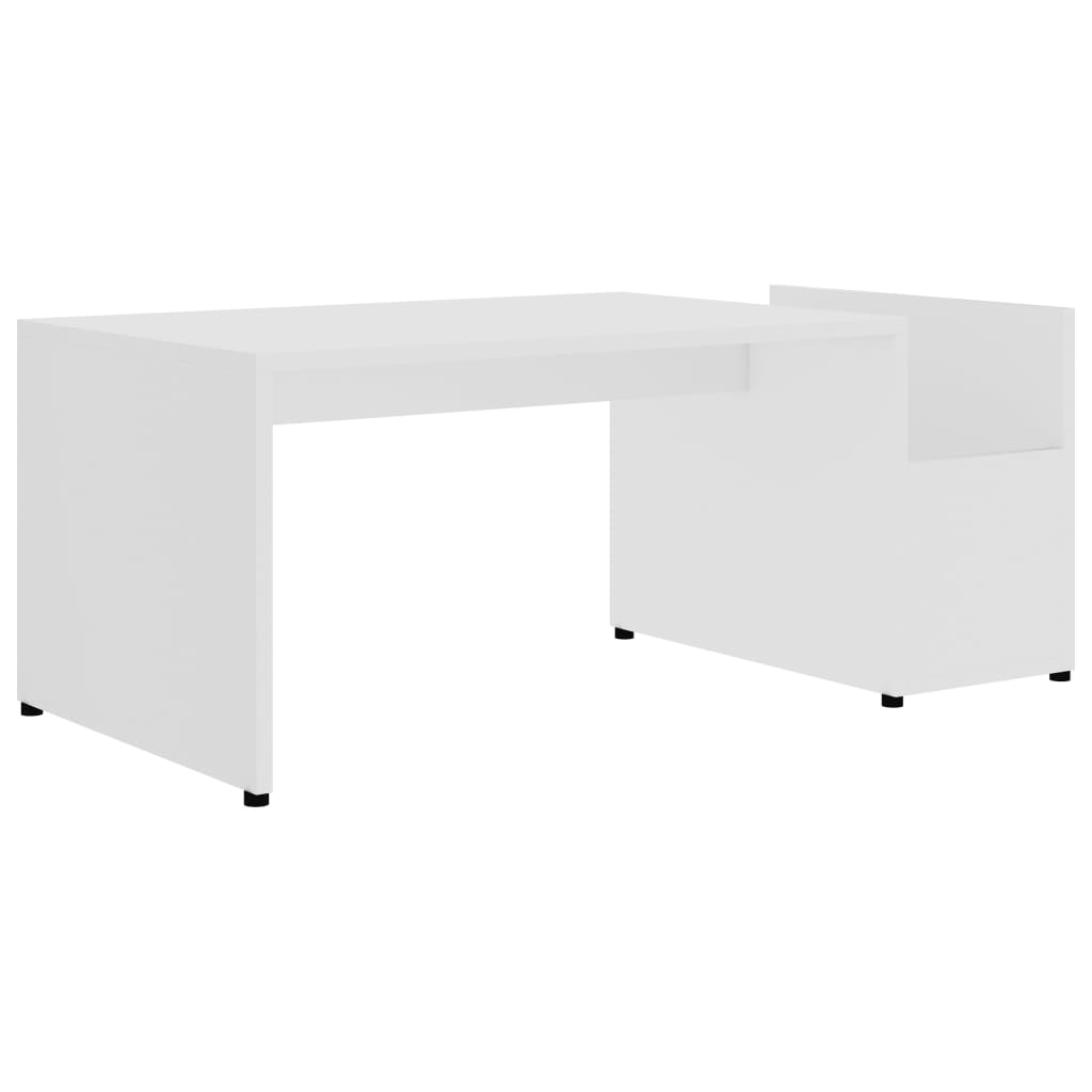 Mesa de centro Formosa con compartimento lateral blanco 35x90x45 cm