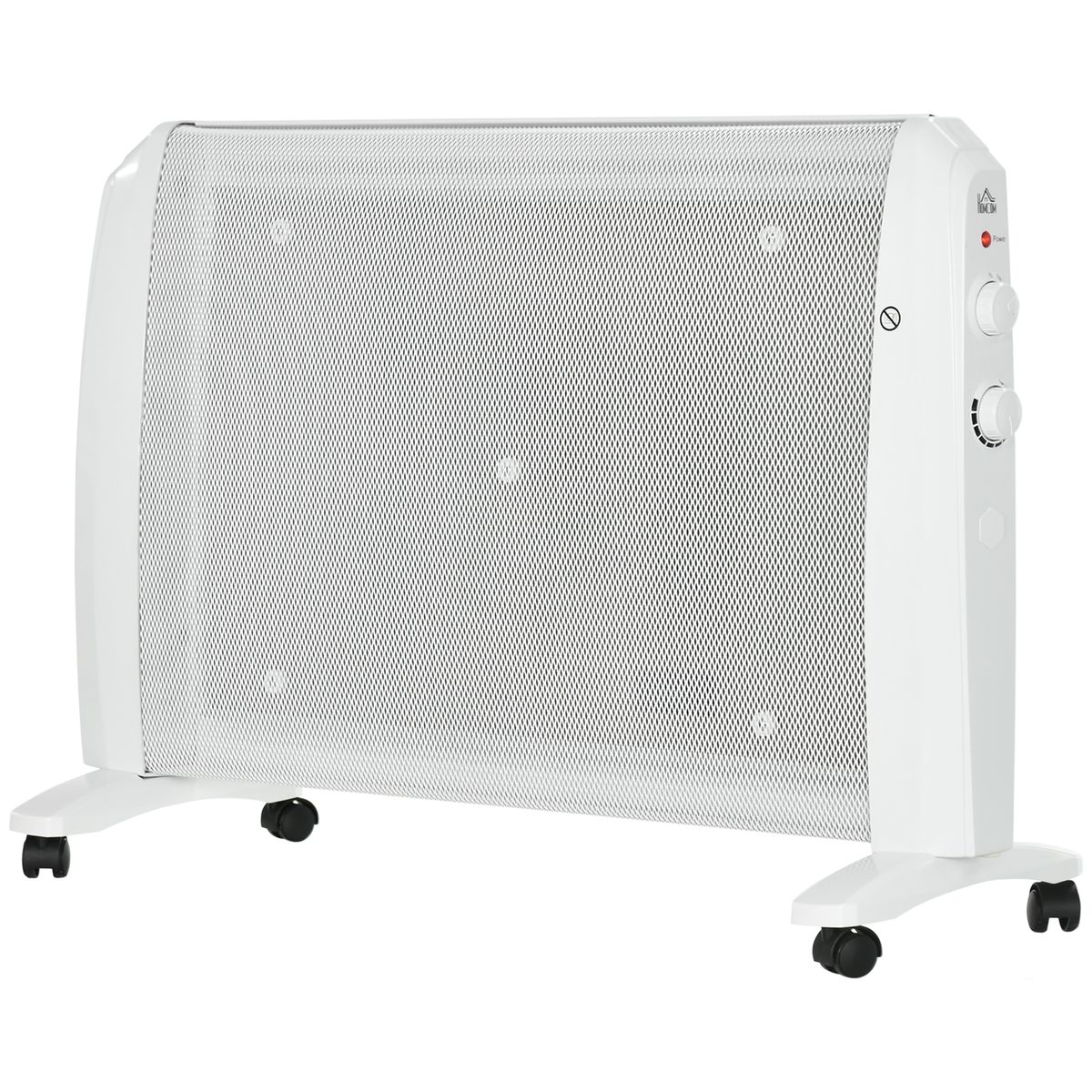 Calefactor eléctrico Homcom 1000W/2000W 2 potencias blanco 54x79x27 cm