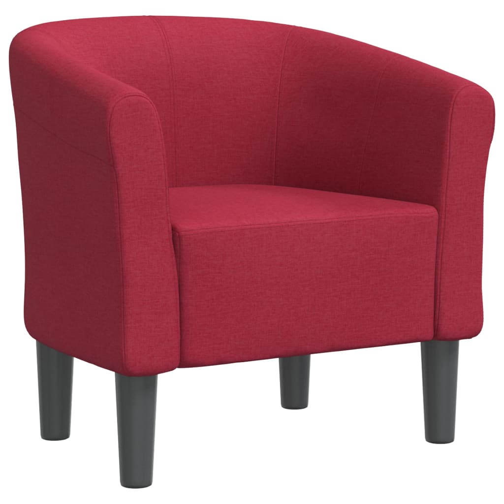 Sillón Delirium con reposabrazos rojo 68x70x56 cm fondo blanco
