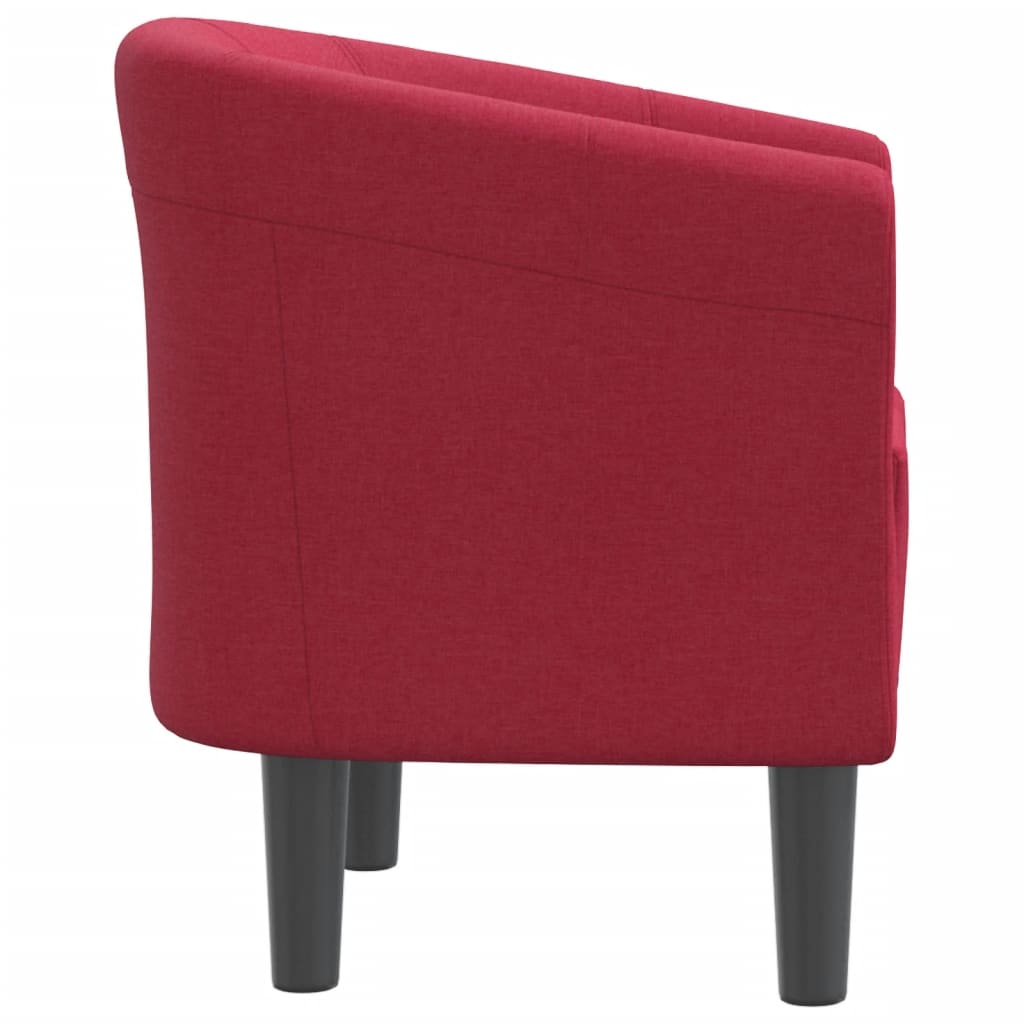 Sillón Delirium con reposabrazos rojo 68x70x56 cm perfil
