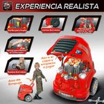Motor de camión de juguete Homcom +3A con ruedas rojo 47x40x39 cm