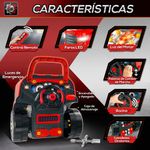 Motor de camión de juguete Homcom +3A con ruedas rojo 47x40x39 cm