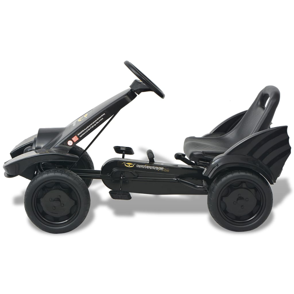 Kart infantil a pedales con asiento regulable +3A negro 61x115x62 cm perfil