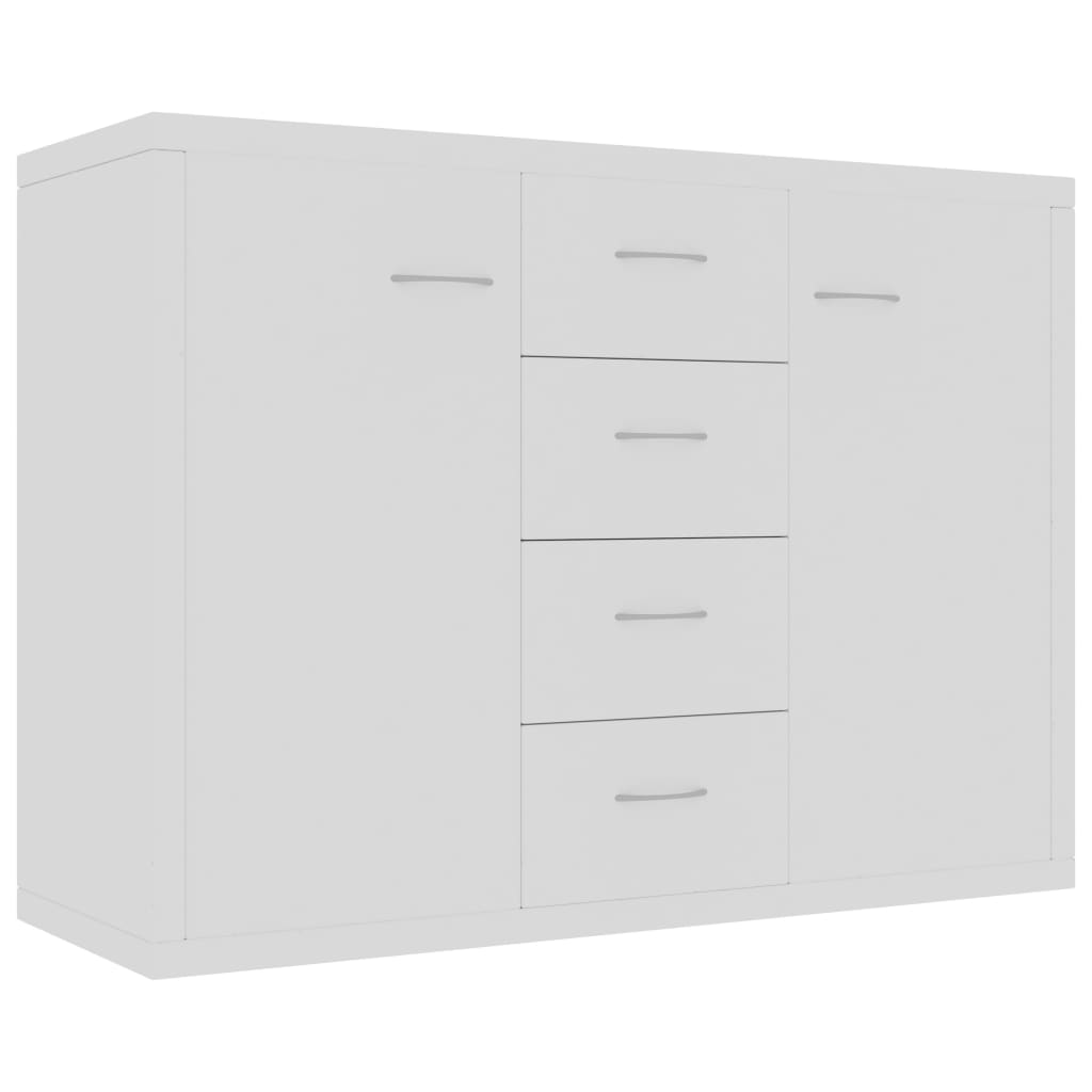 aparador milo 4 cajones + 2 puertas blanco 65x88x30 cm fondo blanco