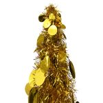 Árbol de Navidad con diseño plegable oro Ø25x120 cm