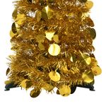Árbol de Navidad con diseño plegable oro Ø25x120 cm