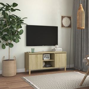 Mueble bajo de TV Merlo 2 puertas + 2 estantes 50x103,5x35 cm