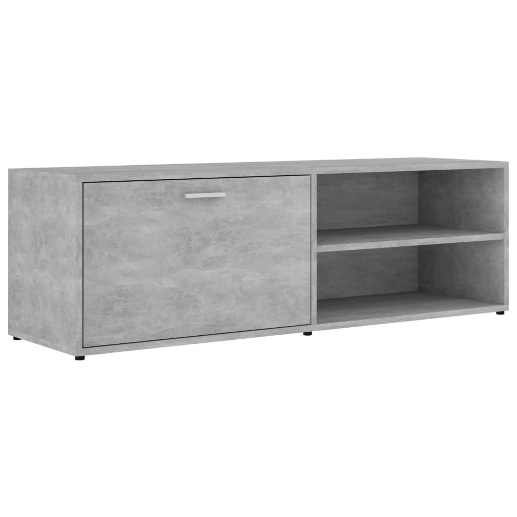 Mueble de TV Timbal 2 compartimentos + puerta abatible gris claro 37x120x34 cm fondo blanco