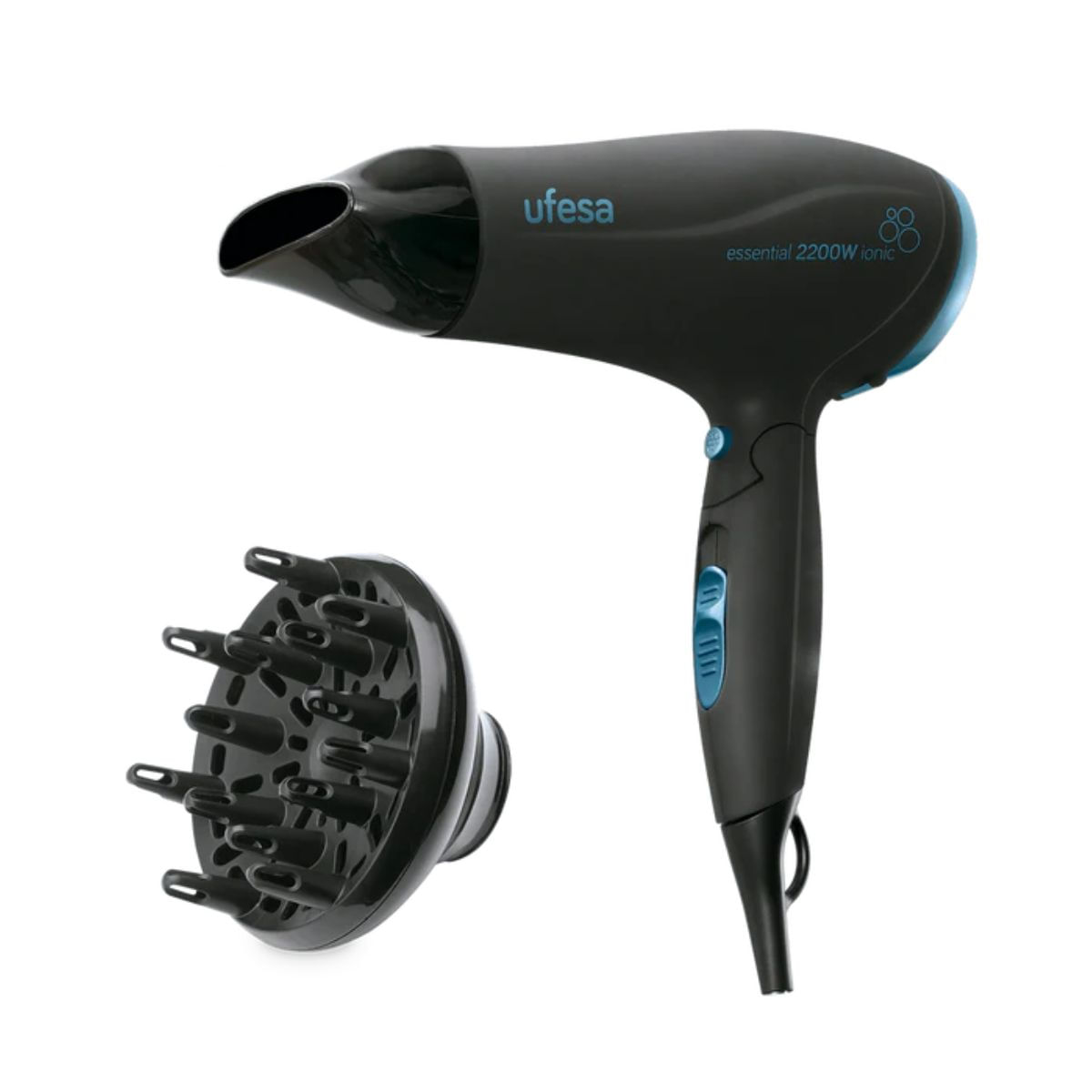 Secador-de-pelo-Ufesa-SC8310-2400W-plegable-ionico-3-velocidades-negro-azul-difusor