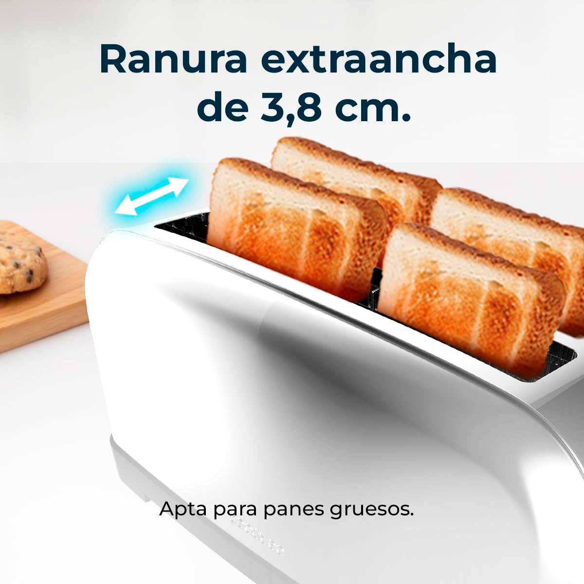 Tostador Cecotec Toastin' time 1500 1500W 2 ranuras inox