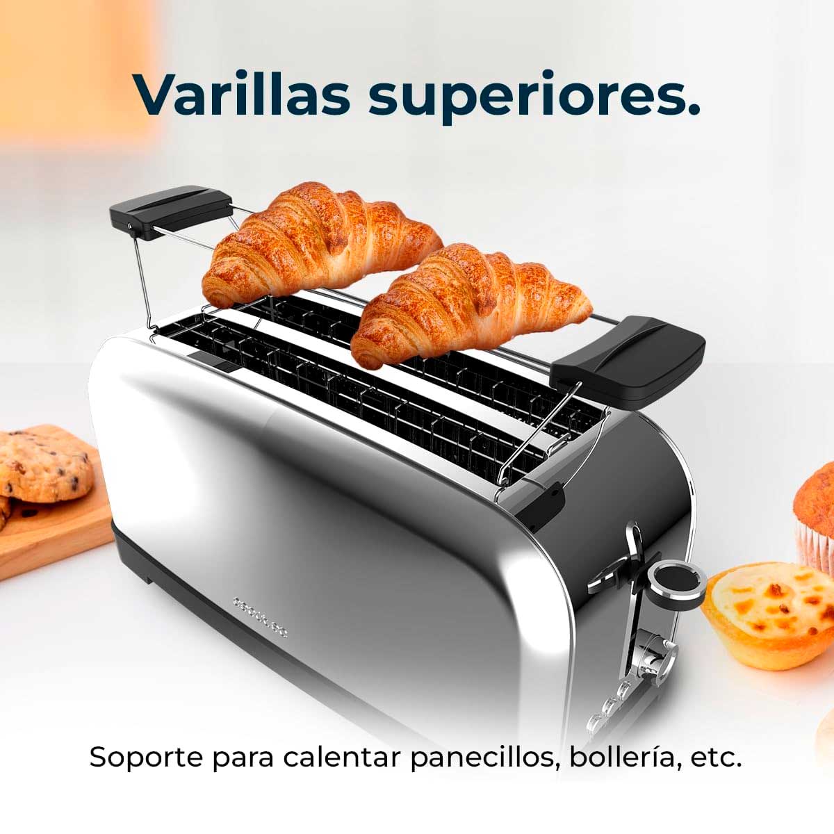 Tostador Cecotec Toastin' time 1500 1500W 2 ranuras inox