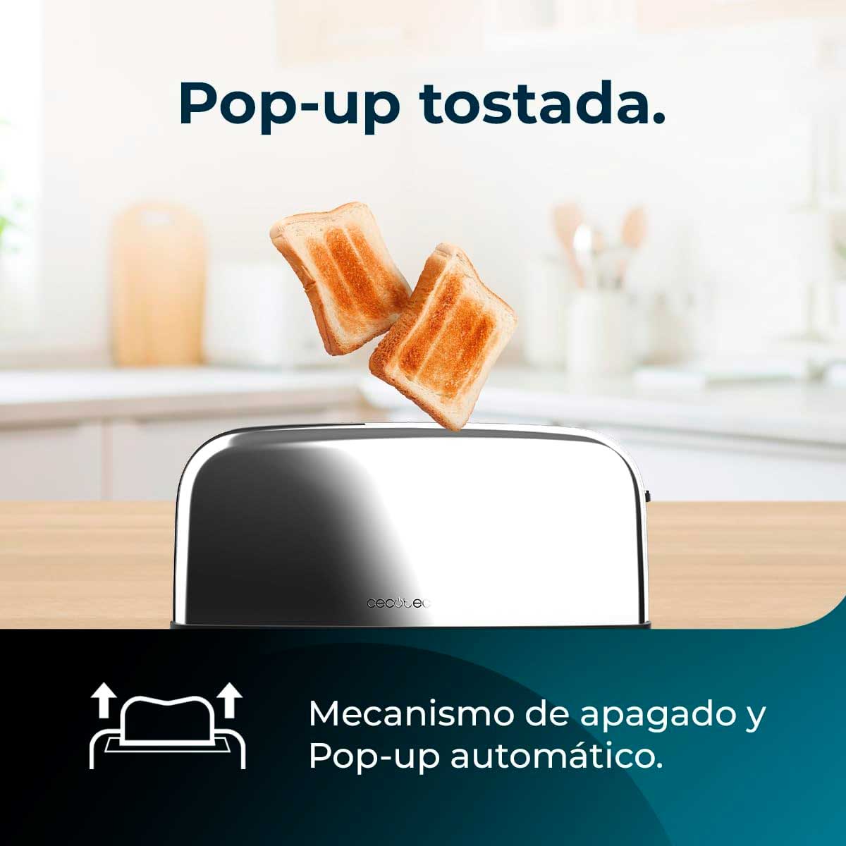 Tostador Cecotec Toastin' time 1500 1500W 2 ranuras inox