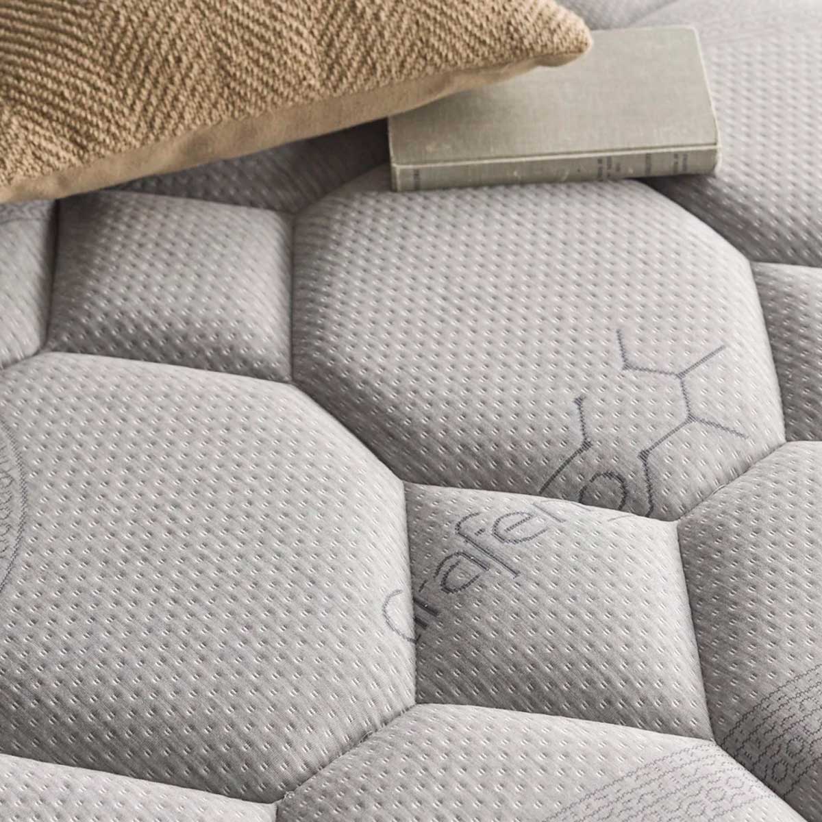 Colchón visco Natur Grafeno núcleo HR Bio Confort Plus antiestrés gris 28 cm