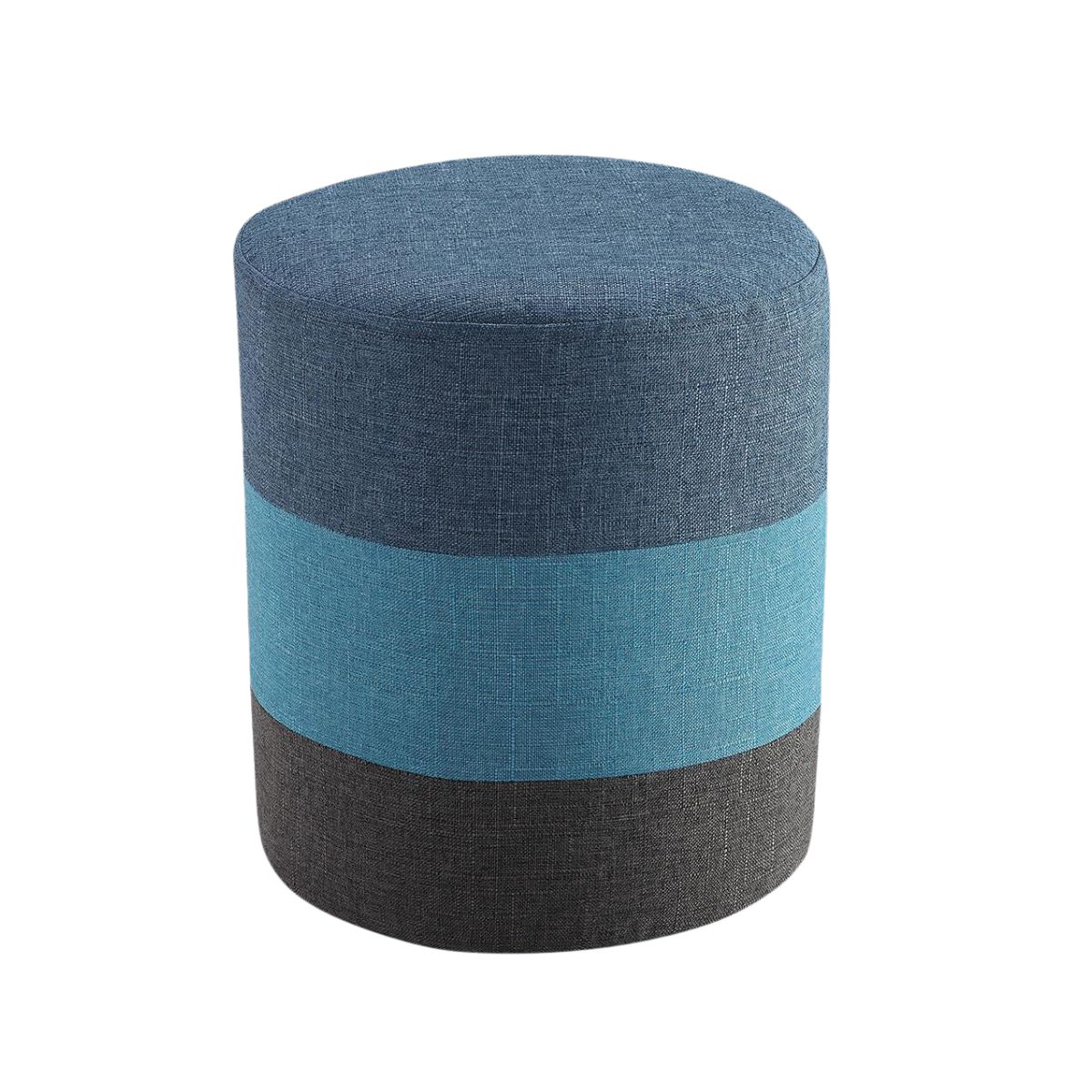 Taburete-Onega-tapizado-tela-azul-gris-35x30x30-cm