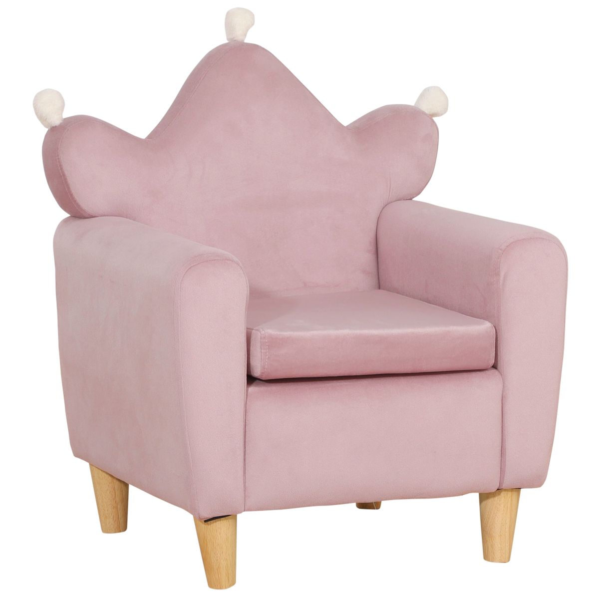 Sillón infantil Mandy Homcom diseño mini +3A rosa 58x50x42 cm