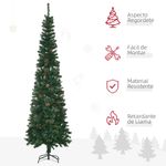 Árbol de Navidad Homcom 706 ramas con 56 piñas verde Ø58x225 cm detalle