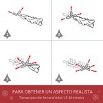 Árbol de Navidad Homcom 440 ramas con decoración navideña verde Ø75x150 cm