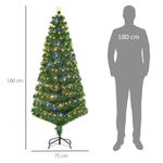 Árbol de Navidad Homcom 230 ramas 230 LEDs 8 modos verde Ø82x180 cm
