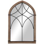 Espejo decorativo Notredame de pared marrón 93x60 cm fondo blanco