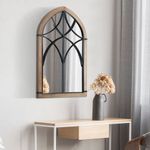 Espejo decorativo Notredame de pared marrón 93x60 cm animada