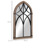 Espejo decorativo Notredame de pared marrón 93x60 cm medidas