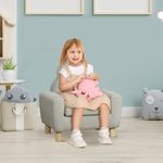 Sillón infantil Ruby Homcom diseño mini +3A gris 53x61x42 cm