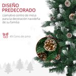 Árbol de Navidad Homcom 508 ramas con decoraciones navideñas verde Ø73x180 cm