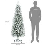 Árbol de Navidad Homcom 479 ramas con efecto nevado verde Ø65x180 cm