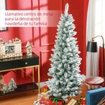 Árbol de Navidad Homcom 479 ramas con efecto nevado verde Ø65x180 cm