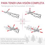 Árbol de Navidad Homcom 479 ramas con efecto nevado verde Ø65x180 cm