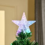Árbol de Navidad Homcom 180 ramas 21 LEDs con decoración navideña multicolor Ø60x150 cm estrella