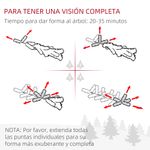 Árbol de Navidad Homcom 618 ramas de aguja verde Ø70x180 cm