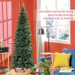 Árbol de Navidad Homcom 687 ramas base plegable verde Ø75x210 cm animada