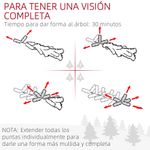 Árbol de Navidad Homcom 687 ramas base plegable verde Ø75x210 cm
