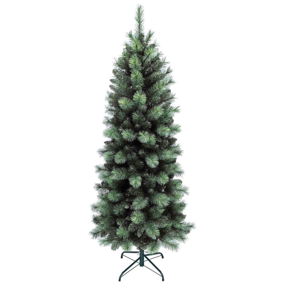 Árbol de Navidad Homcom 528 ramas verde Ø80x180 cm fondo blanco